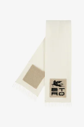 Écharpe en cachemire et peau lainée Etro Cube